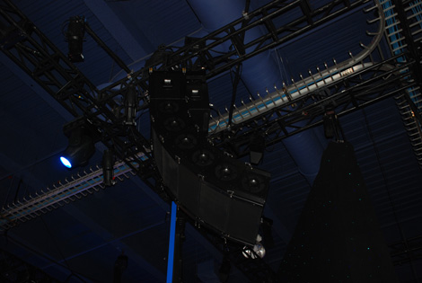 Flown line array sound systems