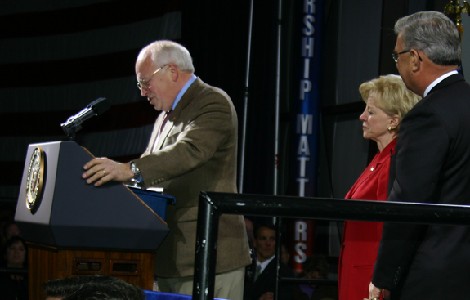 PVA with VP Cheney at Williamsport, PA rally